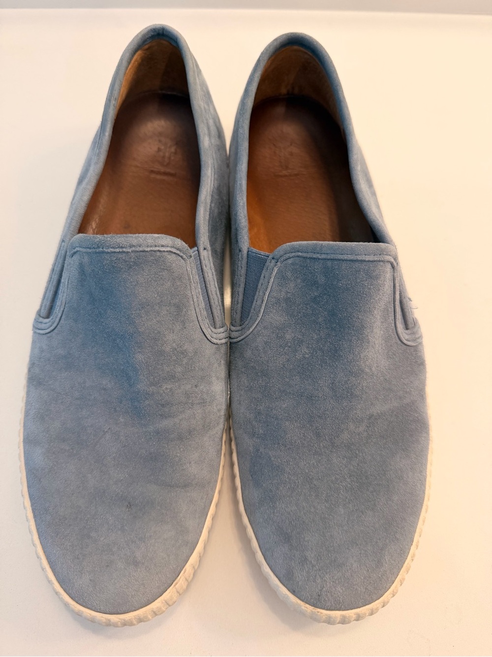 Frye Women’s Slip-On Suede Casual Loafers in Light Blue size 9.5